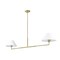 Z-Lite Leila Chandelier, 2-Light, 12 In.W x 62 In.L x 9.5 In.H, Luxe Gold/White Linen 744-62L-LG - alternate 8
